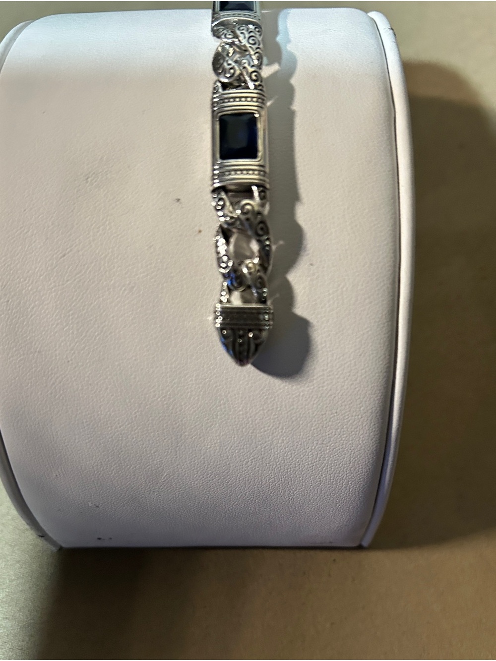 Fashion Nova Silver Bracelet with Blue Stones - Picture 5 of 5